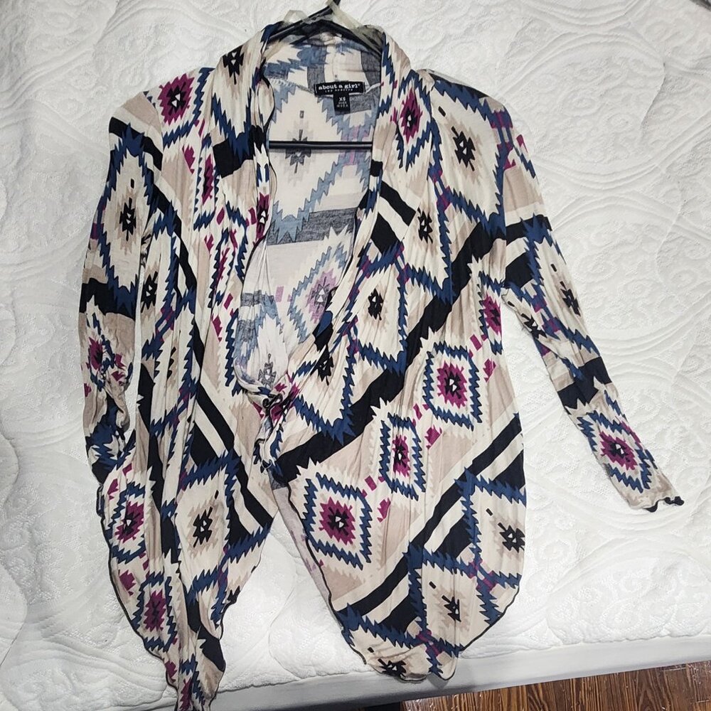 Lightweight printed sweater